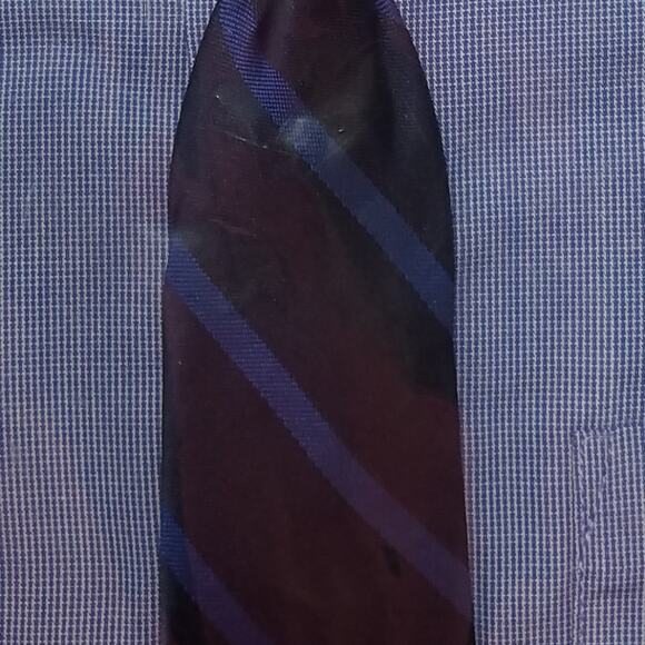 Chaps Kids Dress Shirt With Easy-Clip Tie Sz XS/6-7 Blue Long Sleeve Stretch New - Picture 3 of 4